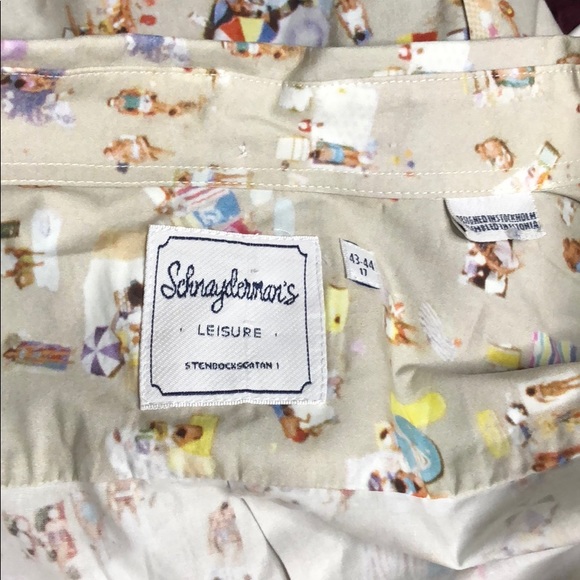 Schnayderman's Crowded Beach Shirt Men’s Button 43 - Picture 6 of 8